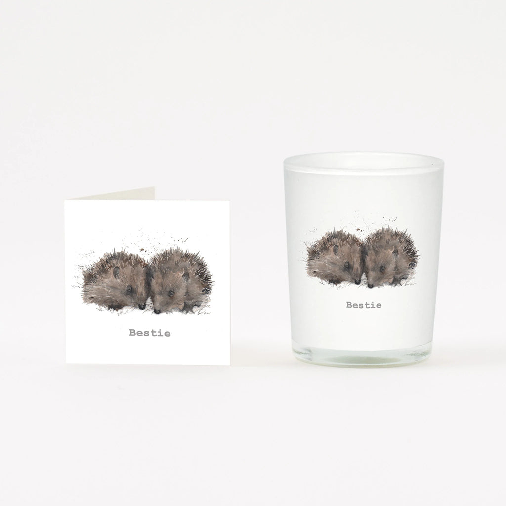 Boxed Hedgehog Bestie Candle & Card