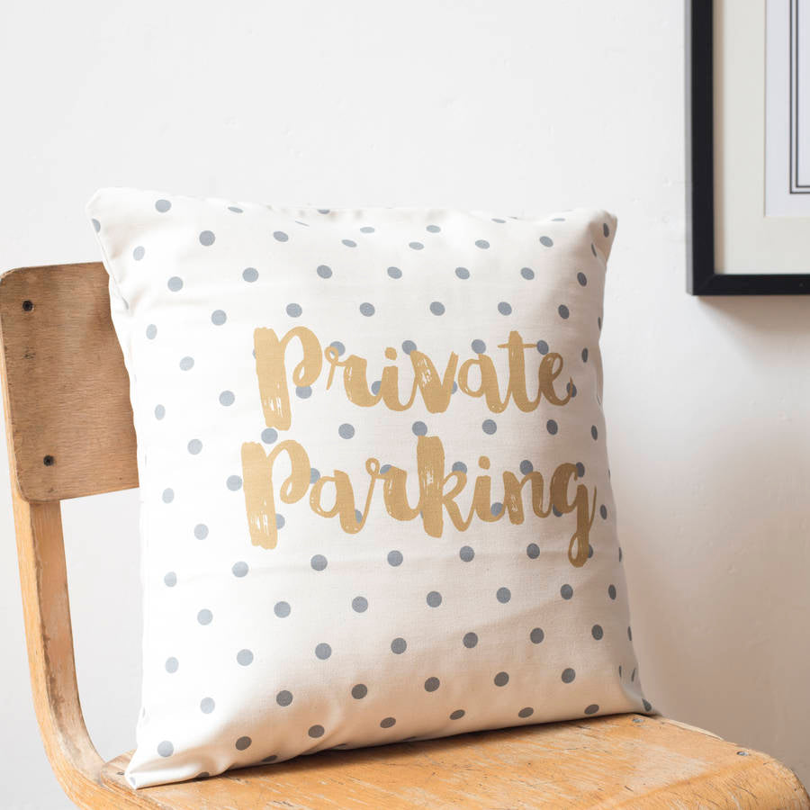 Funny Private Parking Cushion Cover