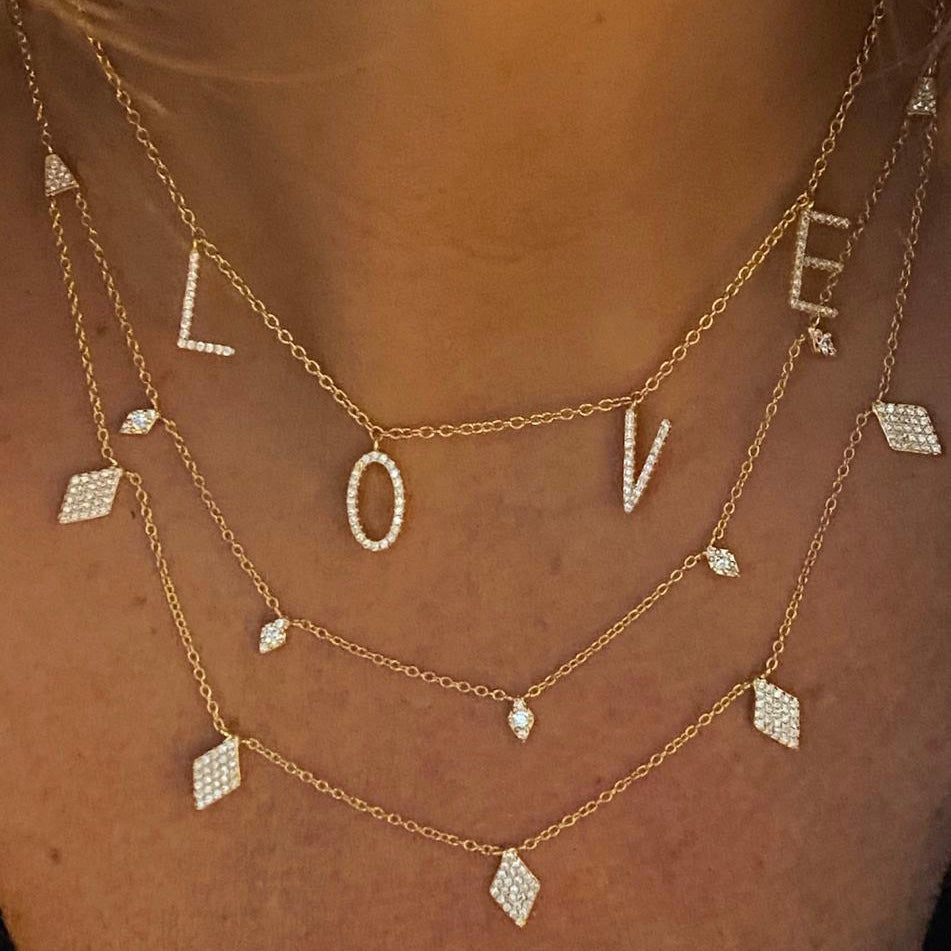 Gold Big Love Necklace