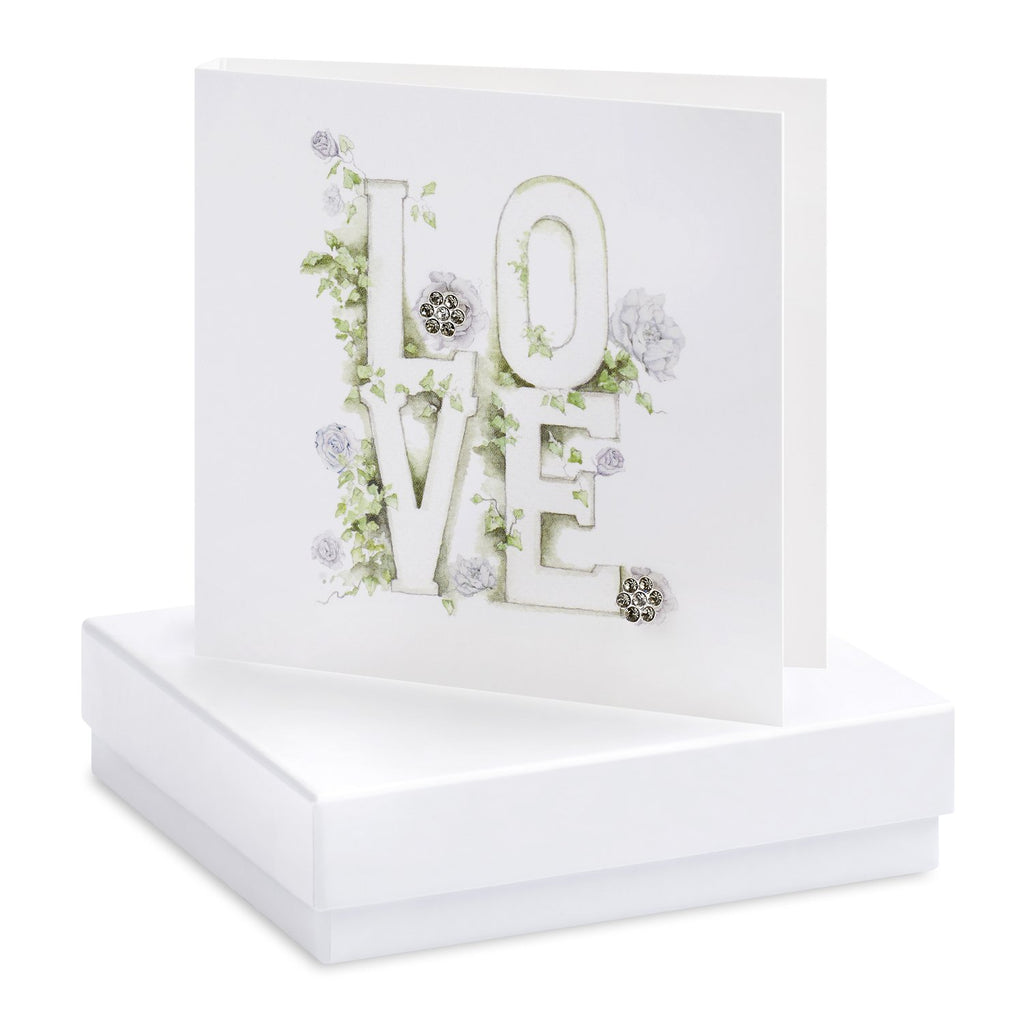 Boxed Love Silver Earring Card