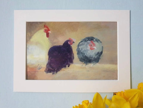 Chickens Roosting Print