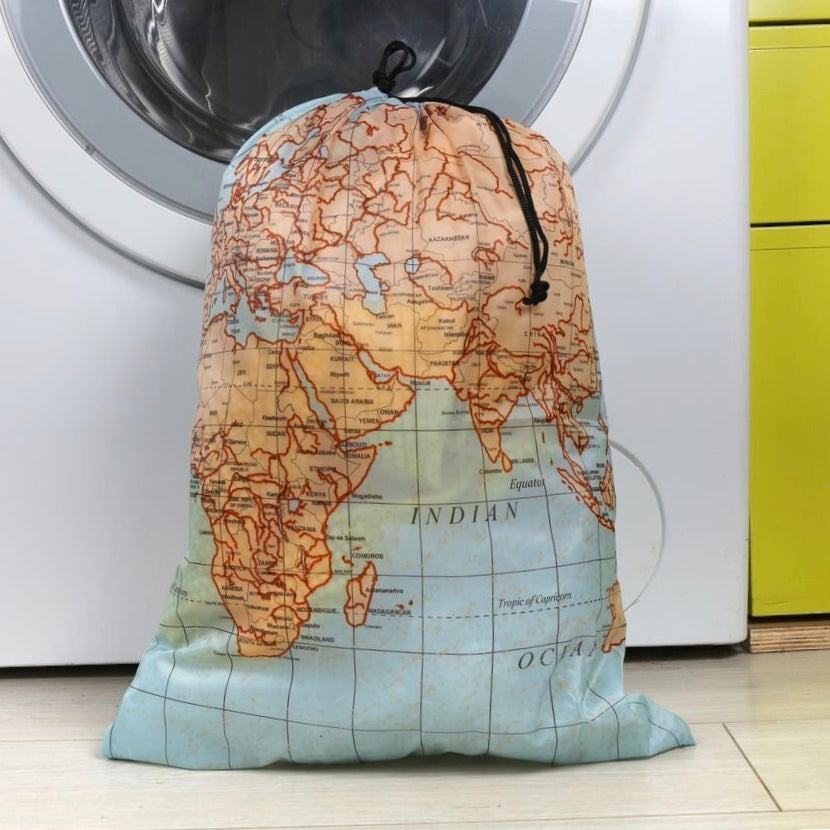 Maps Travel Laundry Bag