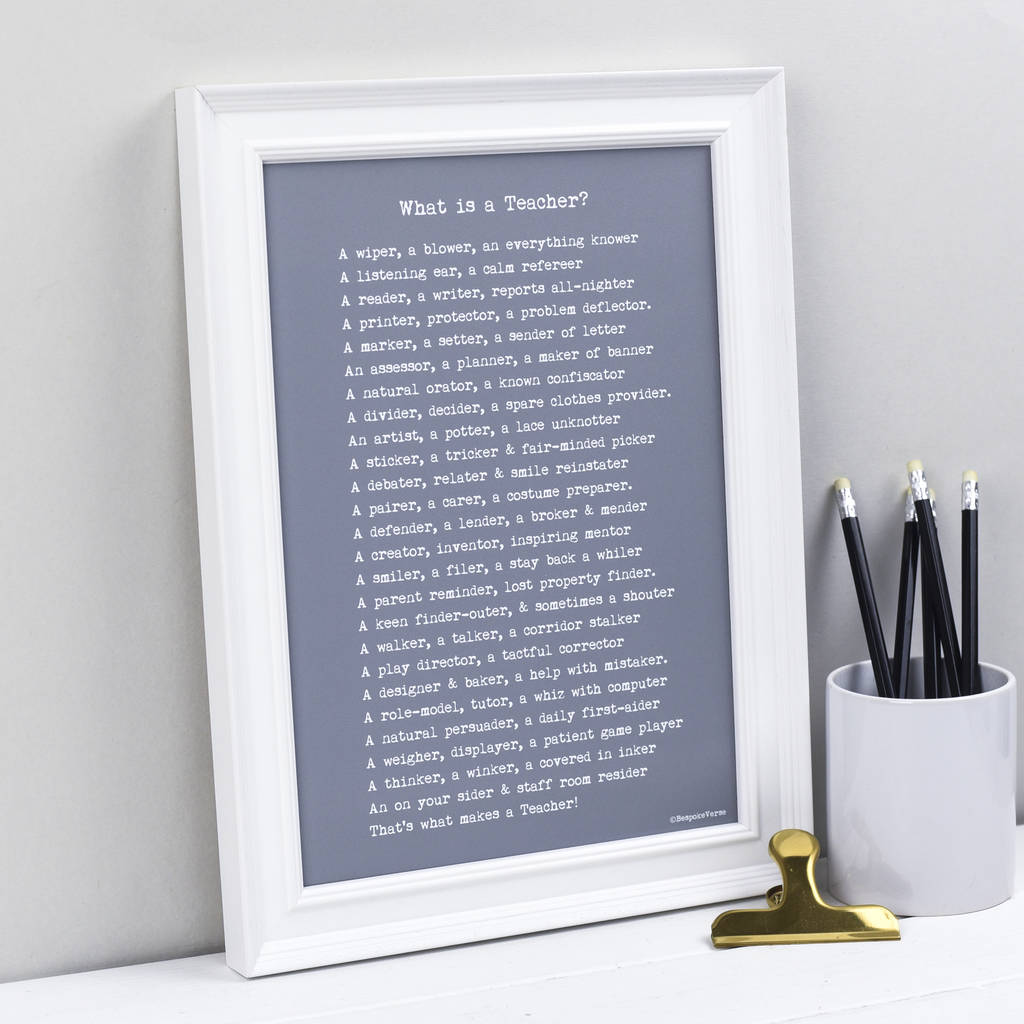 Teacher Poem Print