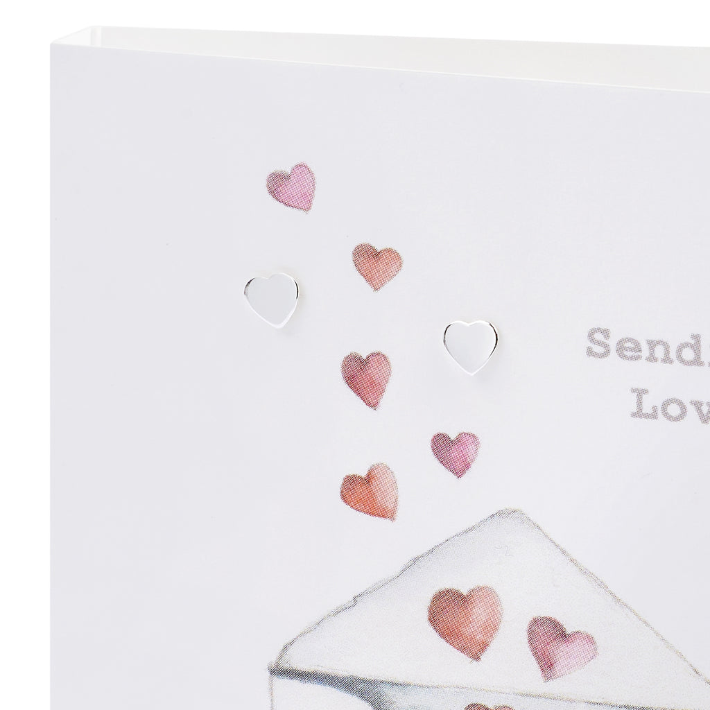 Boxed Love Letters Silver Earring Card