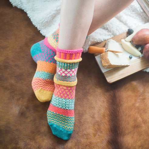 Saffron Mismatched Knitted Socks