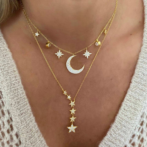 Wendy Moon Necklace Gold