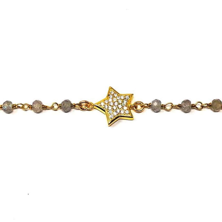 Gold Labradorite Solo Star Bracelet