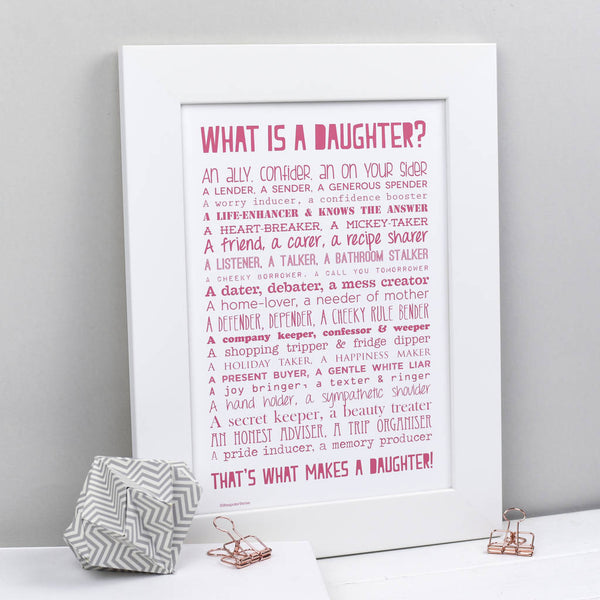 Daughter Poem Print