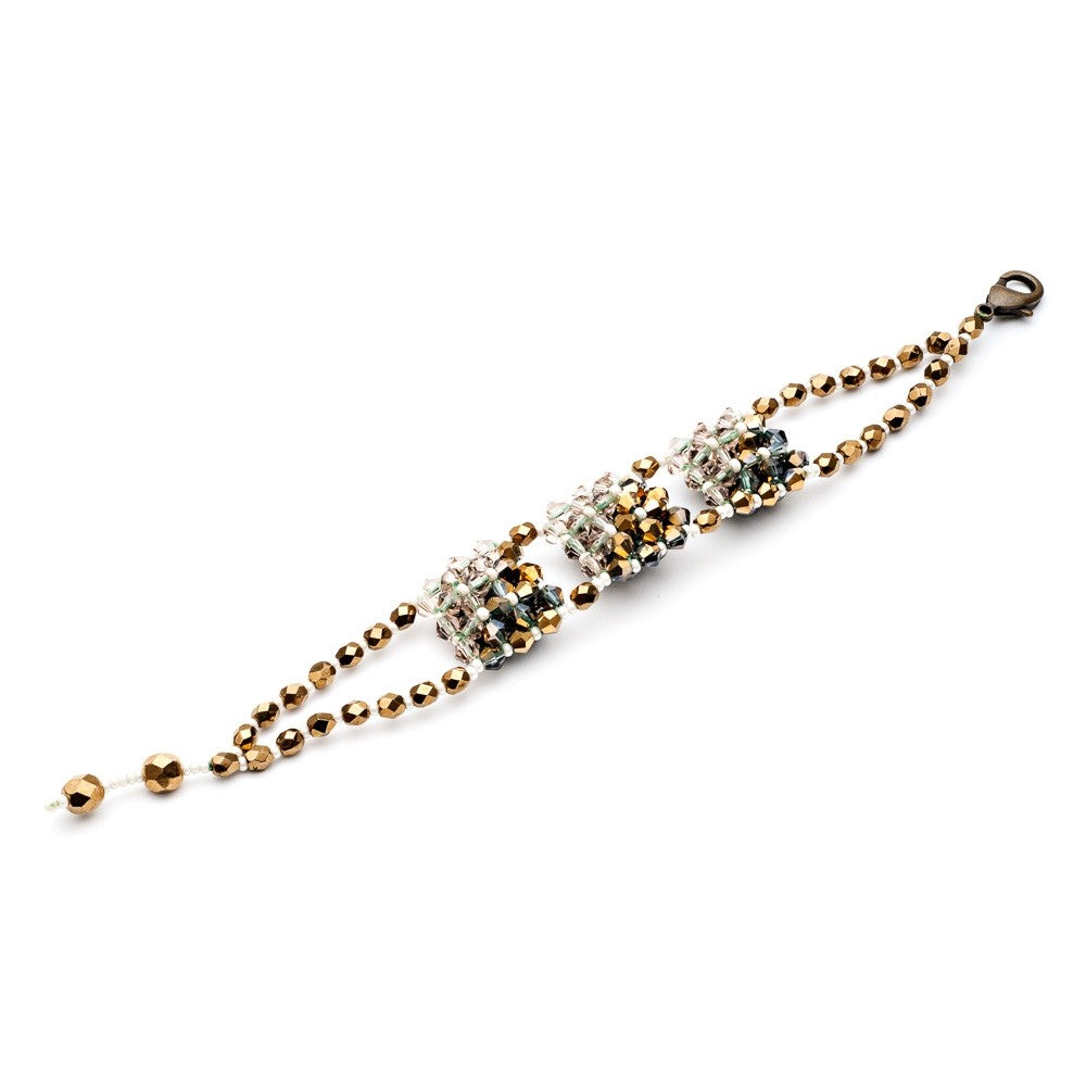 Desert Cubo Beaded Crystal Bracelet