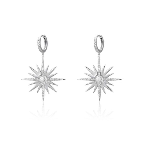 Silver Bella Starburst Earrings