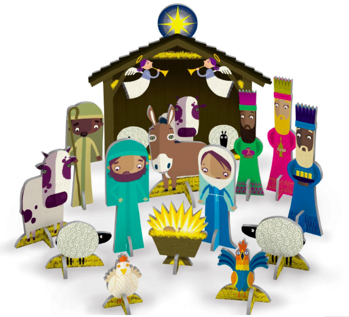 Pop & Slot Away In A Manger Scene