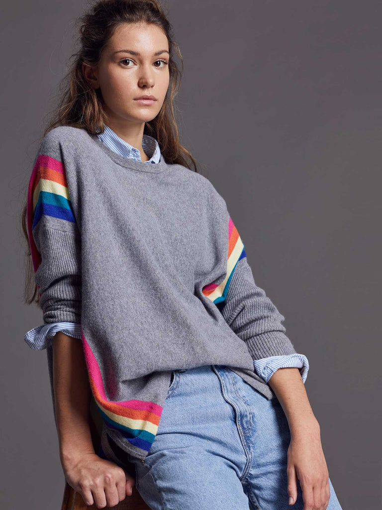 Grey Alex Rainbow Jumper