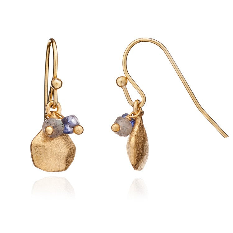 Blue Labradorite & Iolite Alaya Charm Earrings