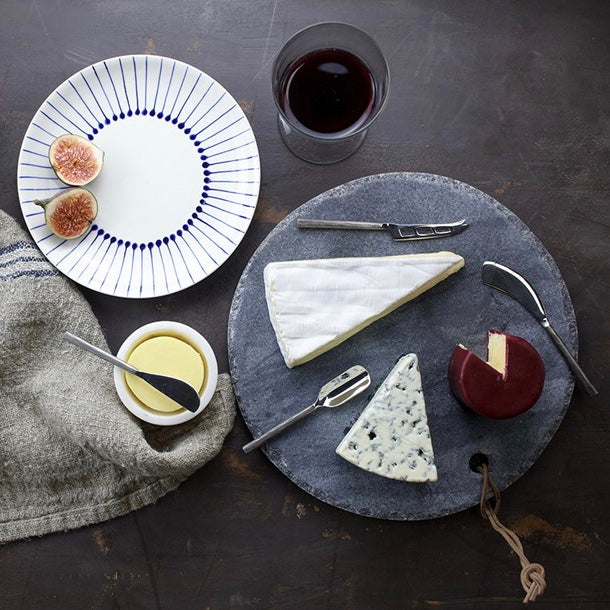 Darsa Cheese Knife Set - Brushed Silver Set of 4