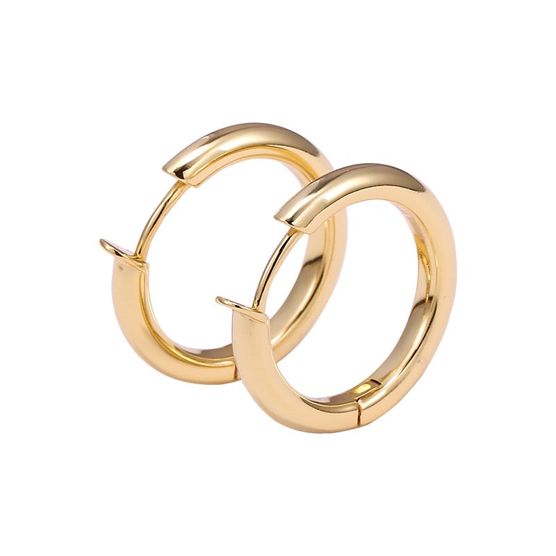 Gold Naked Hoop Earrings