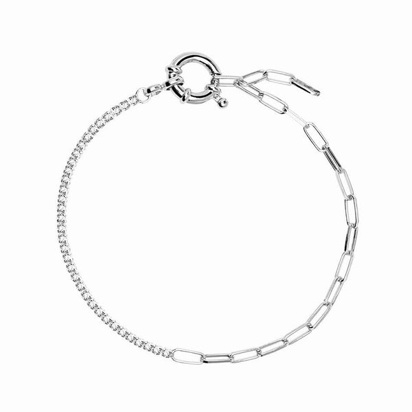 Silver Eternity Paperclip Bracelet