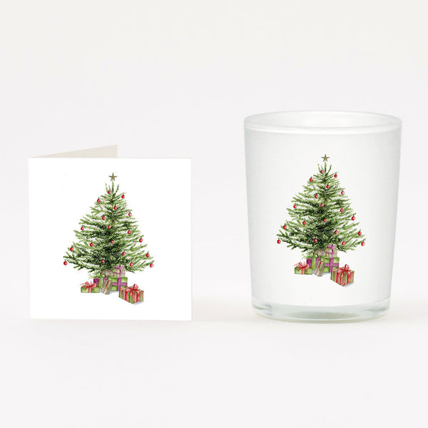 Christmas Tree Boxed Candle & Card