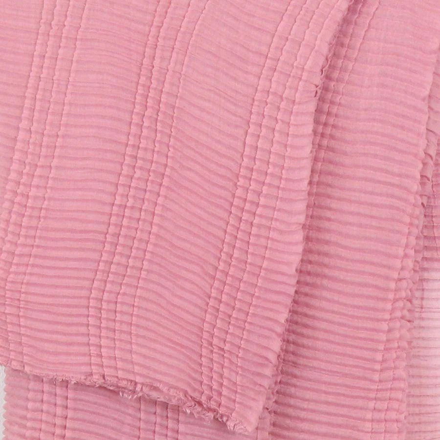 Rose Pink Lightweight Crinkle Scarf