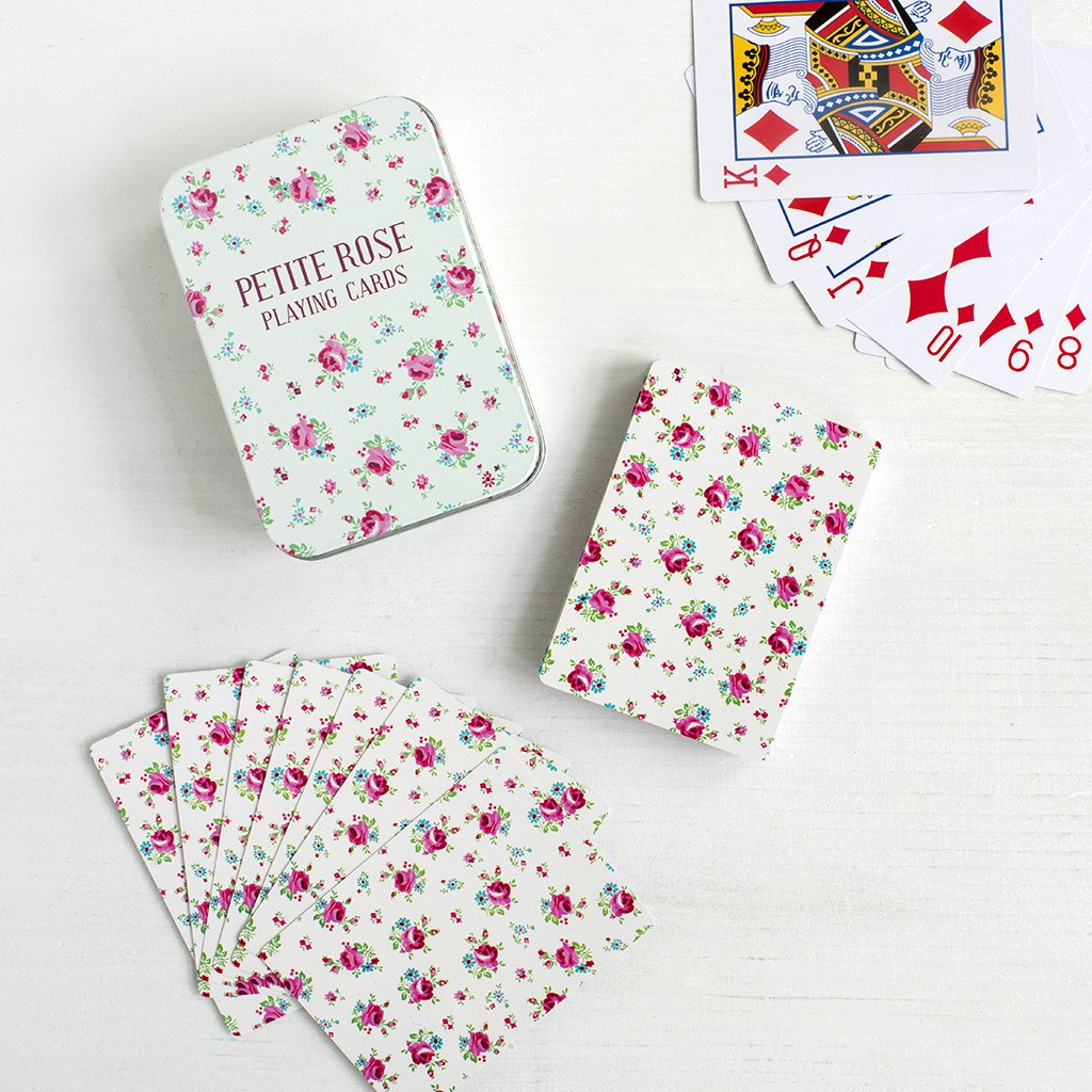 Petite Rose Quality Playing Cards In A Tin