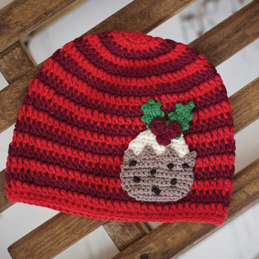 Christmas Pudding Crochet Hat