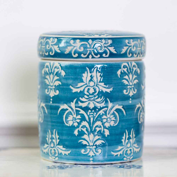 Petit Pot Teal Chinoiserie