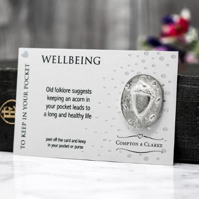 Wellbeing Acorn Carded Pocket Charm