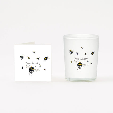 Boxed Bee Lucky Candle & Card