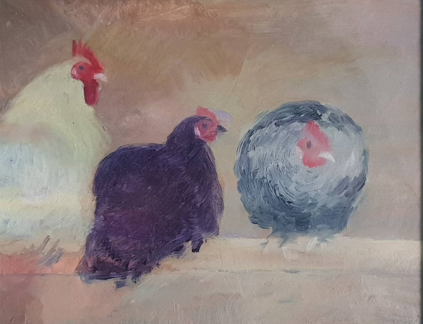 Chickens Roosting Greeting Card