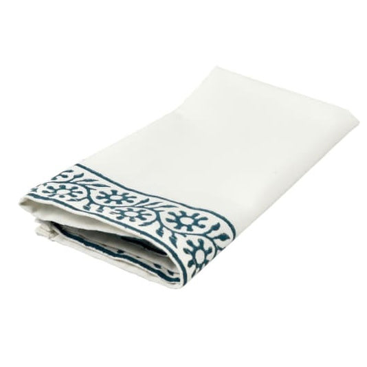 Sapphire Cotton Hand Block Print Napkins