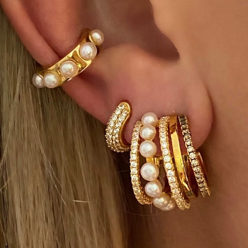 Gold Multi Hoop Earrings