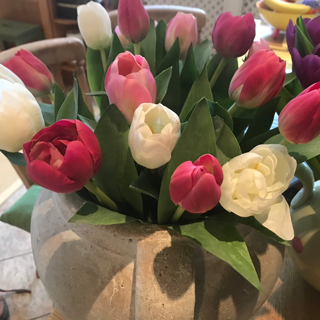 White Faux Tulips