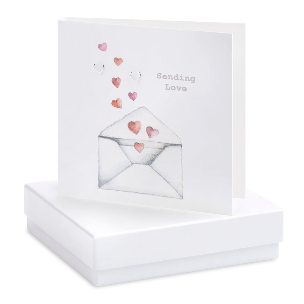 Boxed Love Letters Silver Earring Card