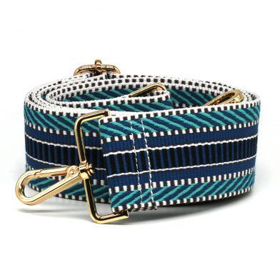 POM, Blue Mix Striped Interchangeable Bag Strap