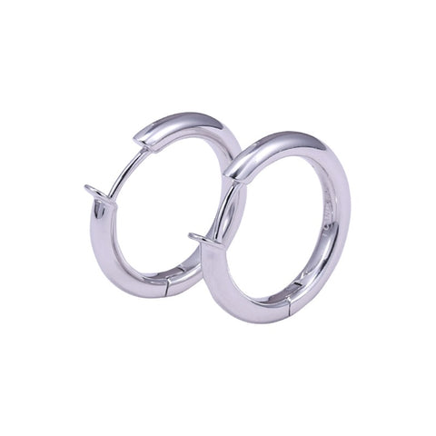 Silver Naked Hoop Earrings