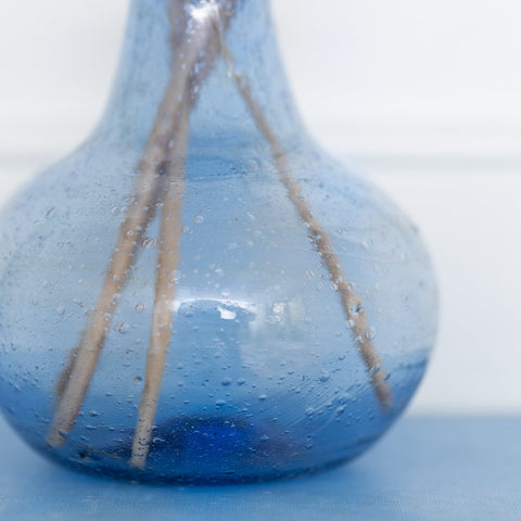 Polar Vase Recycled Glass Lapis