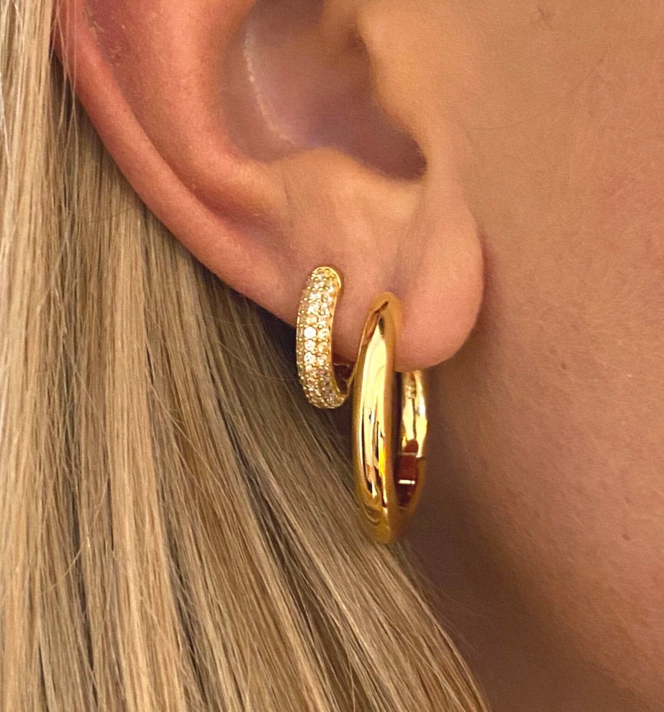 Gold Naked Hoop Earrings