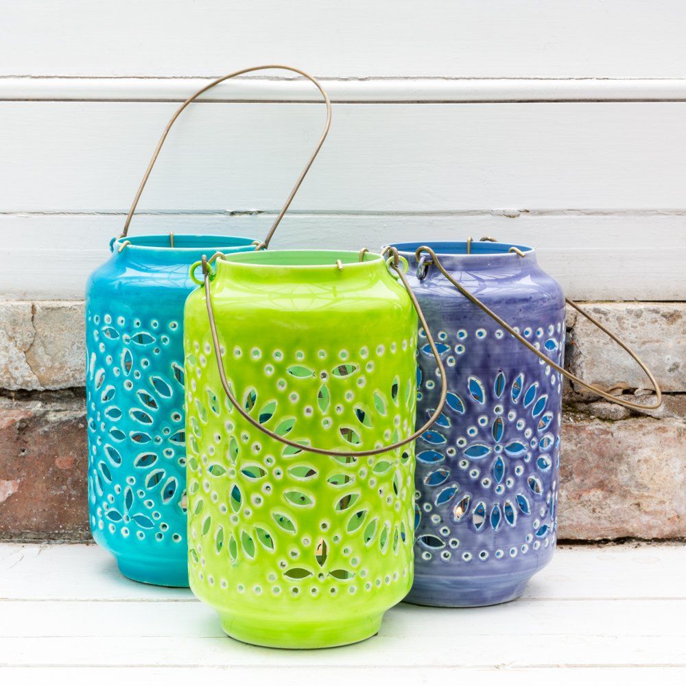 Moroccan Cut-Out Lantern Citron