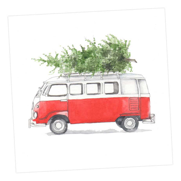 Christmas Camper Embellished Card