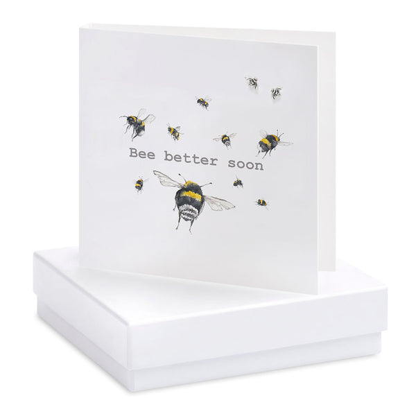 Boxed Bee Better Soon Earring Card