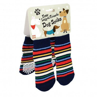 Large Stripy Dog Socks