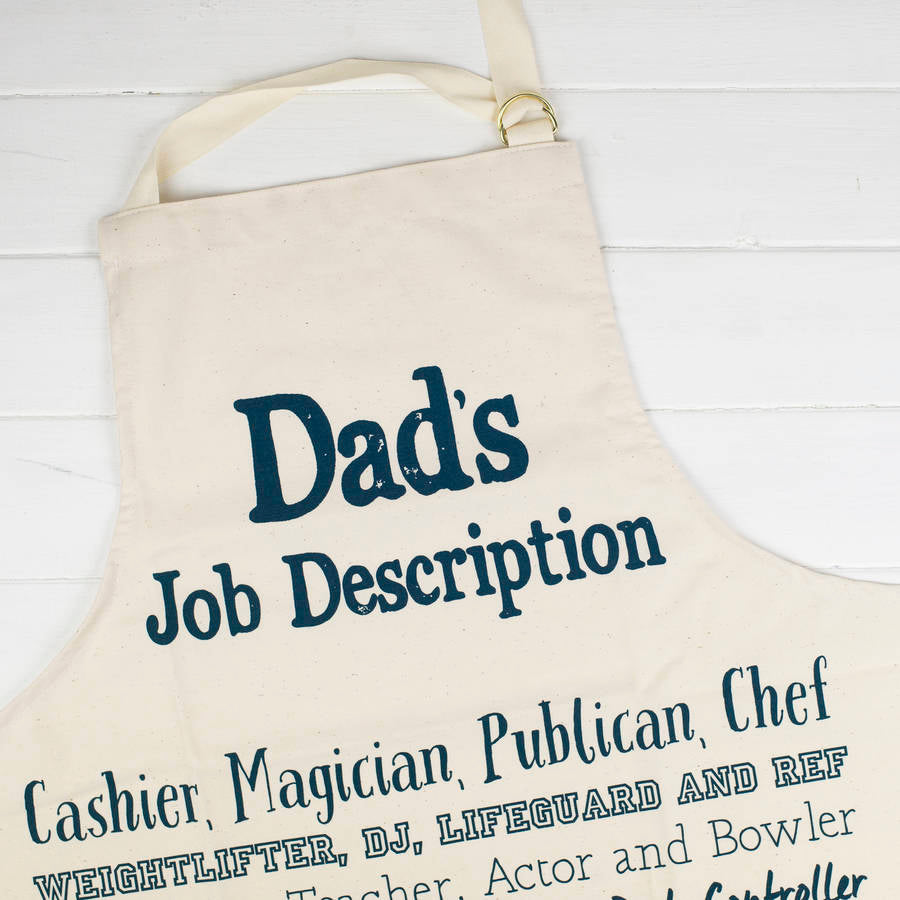 Dad’s Job Description Poem Apron