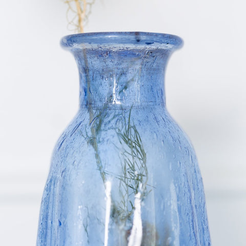 Barak Vase Recycled Glass Lapis