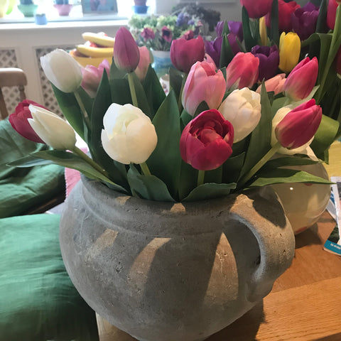 White Faux Tulips