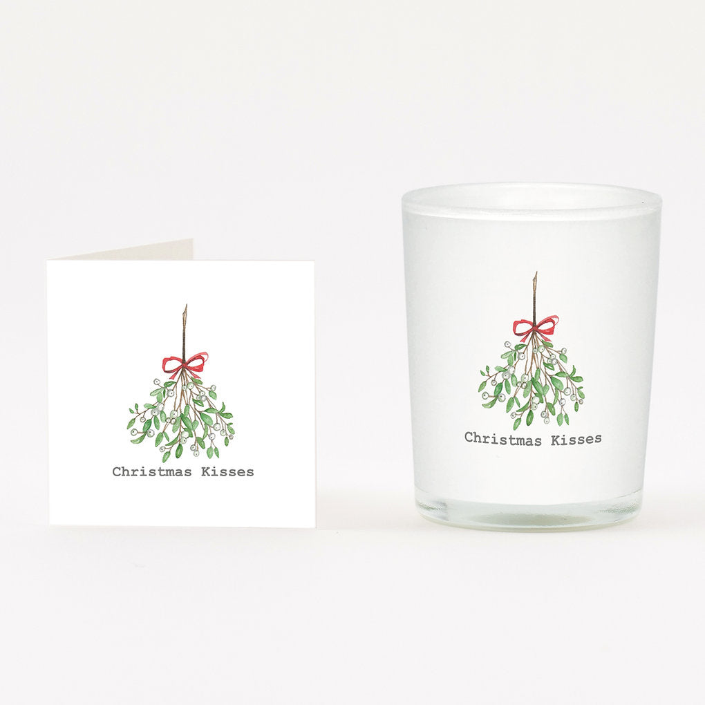 Christmas Mistletoe Boxed Candle & Card