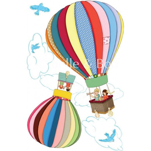 Belle & Boo Hot Air Balloon Wall Sticker