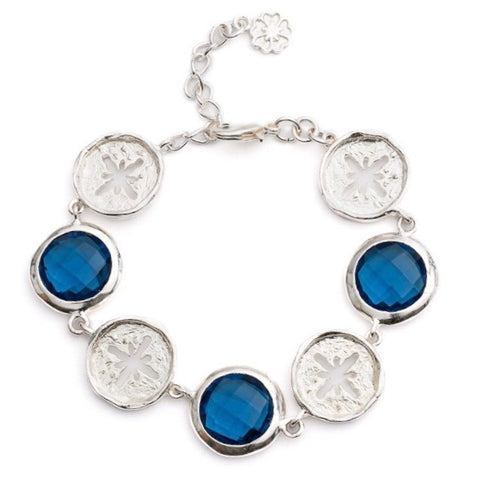 Blue Iolite Silver Artemis Bracelet