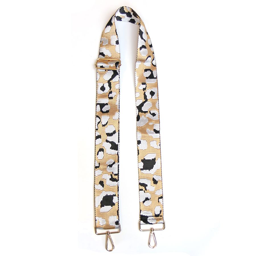 Grey Mix Leopard Print Interchangeable Bag Strap
