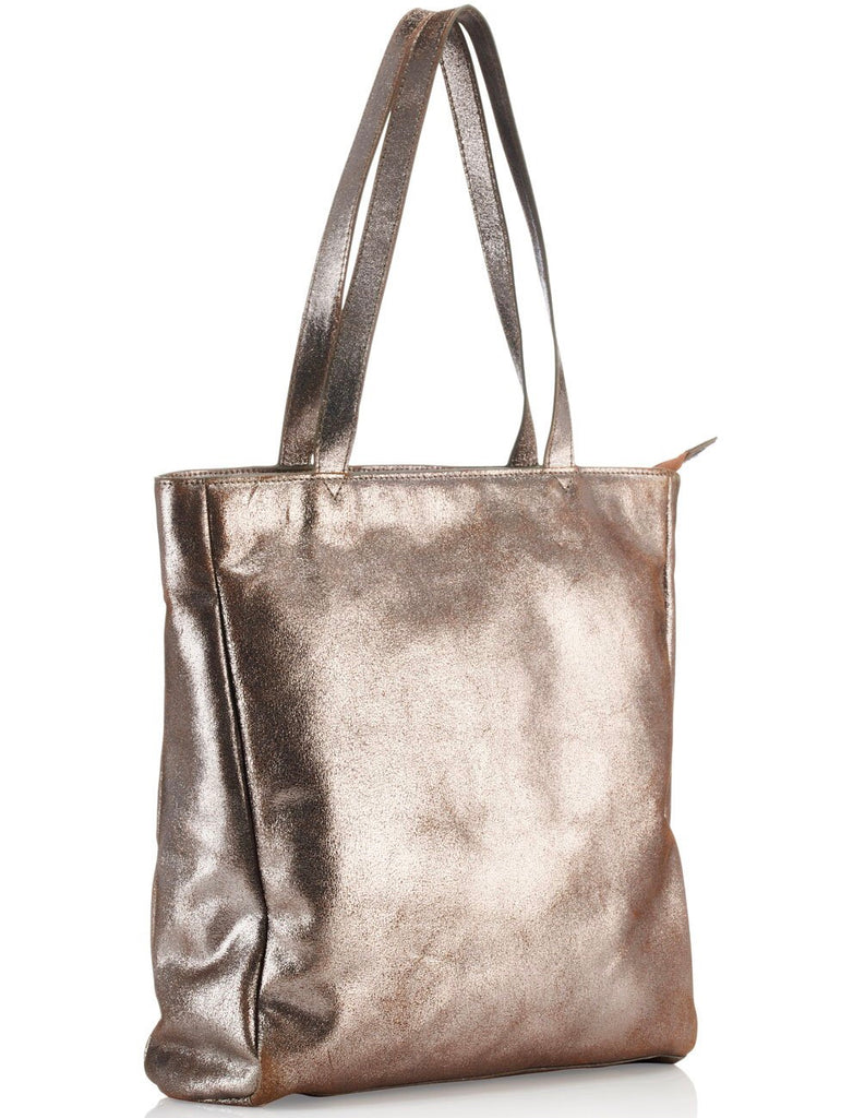 Tote Bag Metallic Light Gold