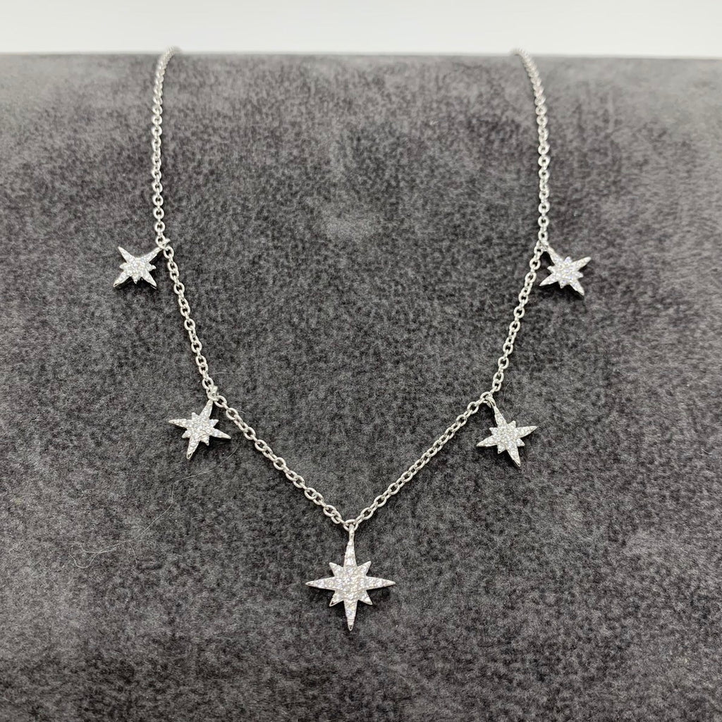 Silver Valhalla Star Charm Necklace