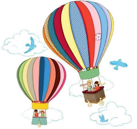 Belle & Boo Hot Air Balloon Wall Sticker